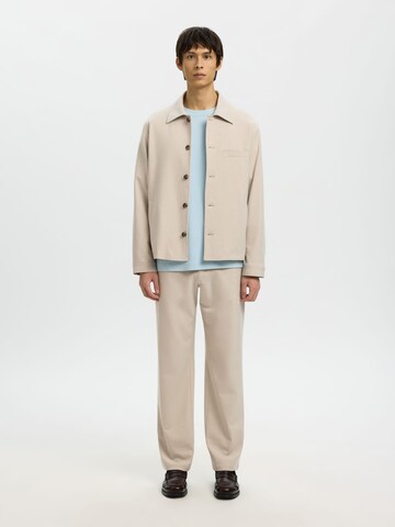 SELECTED regular Lærredsbukser 'SLHROBERT' i beige