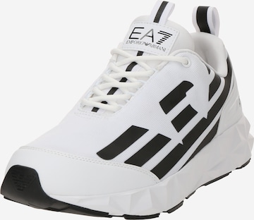Baskets basses EA7 Emporio Armani en blanc : devant