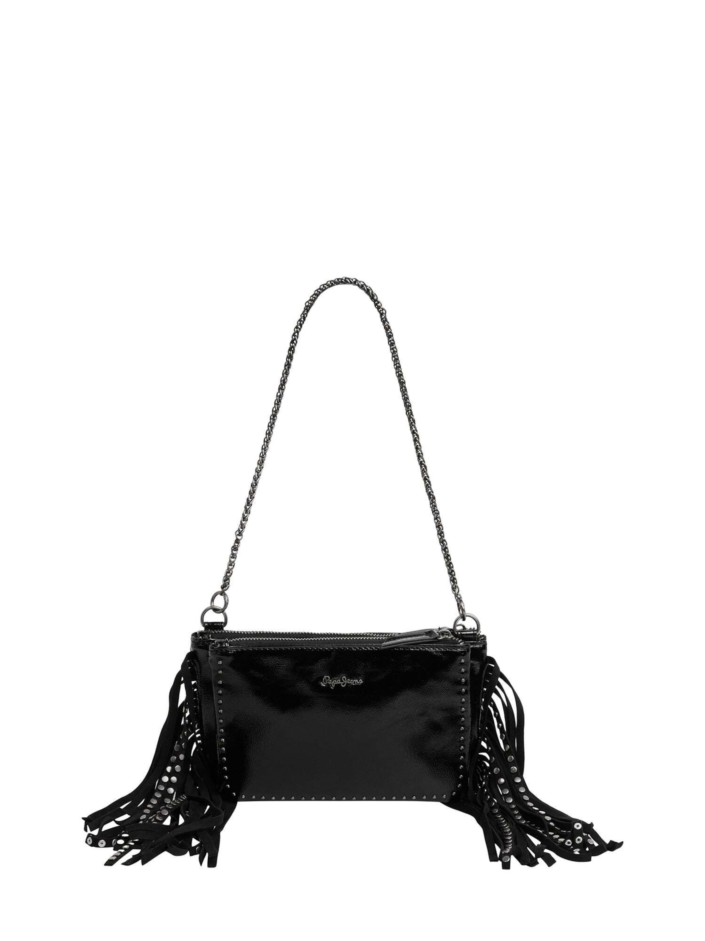 Borsa a spalla 'Urusal Rock' di Pepe Jeans in nero: frontale