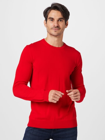 HUGO Sweater 'San Cedric' in Red: front