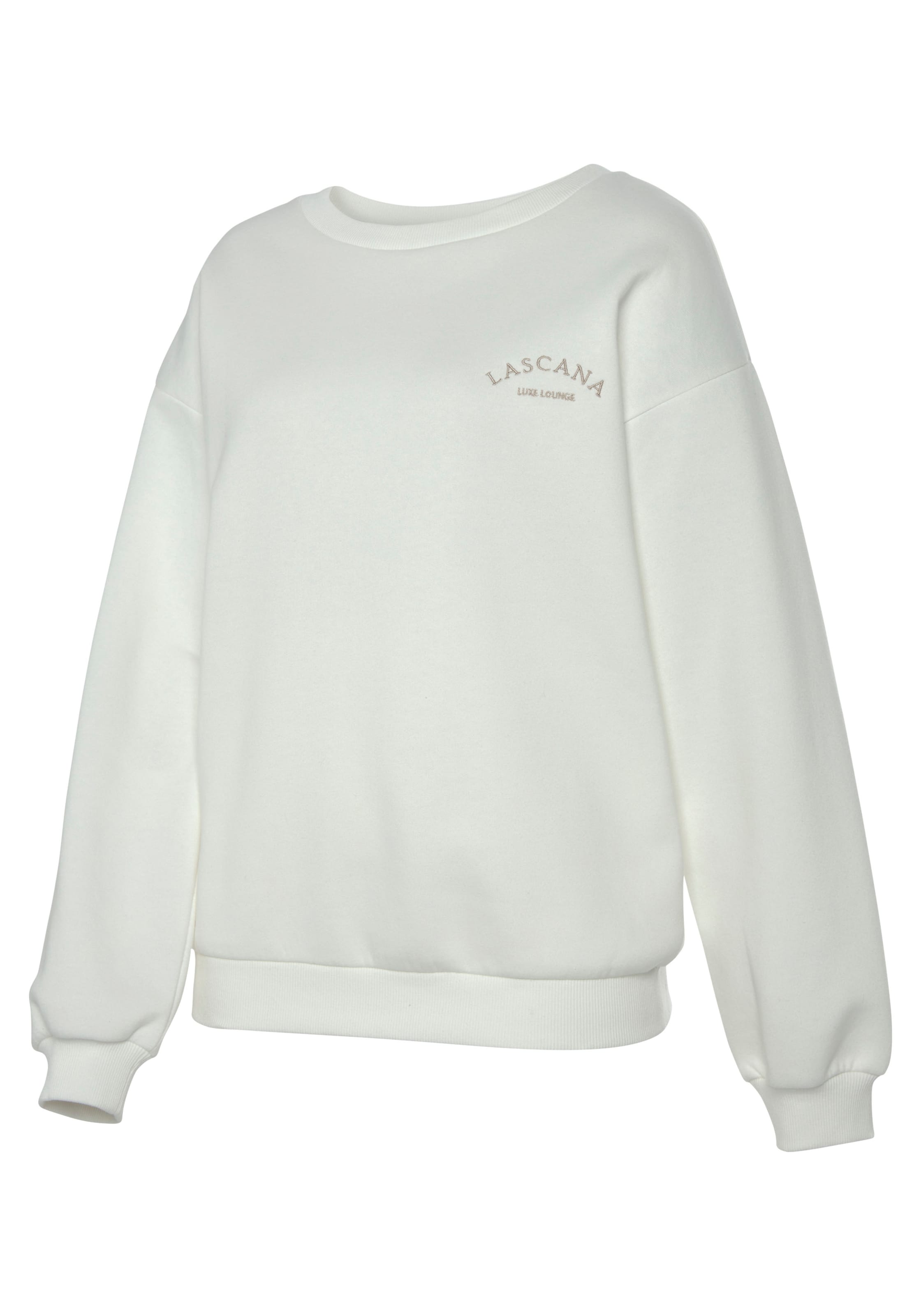 LASCANA Sweatshirt in White: front