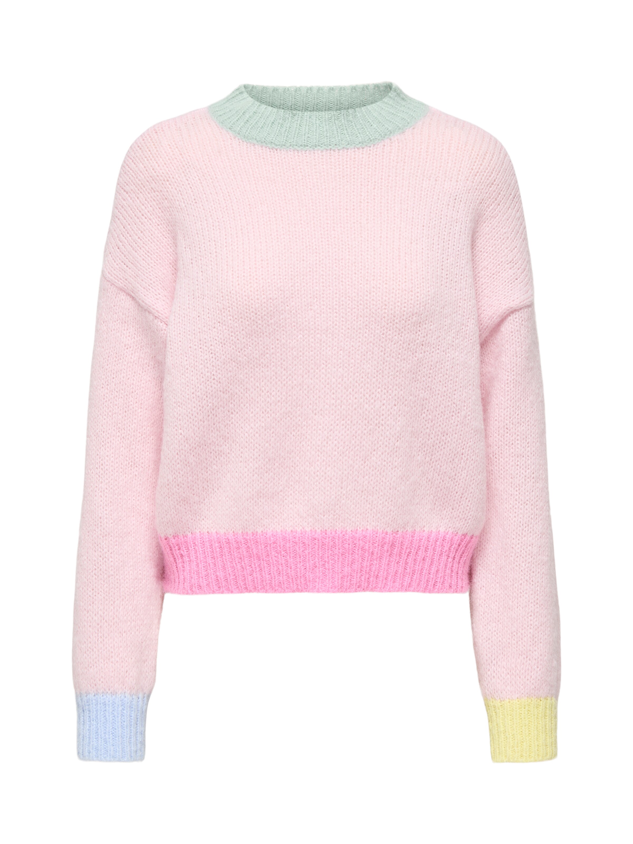 Pullover 'ONLOLINA' in XS ONLY di colore turchese / blu chiaro / rosa / rosa chiaro, Visualizzazione prodotti
