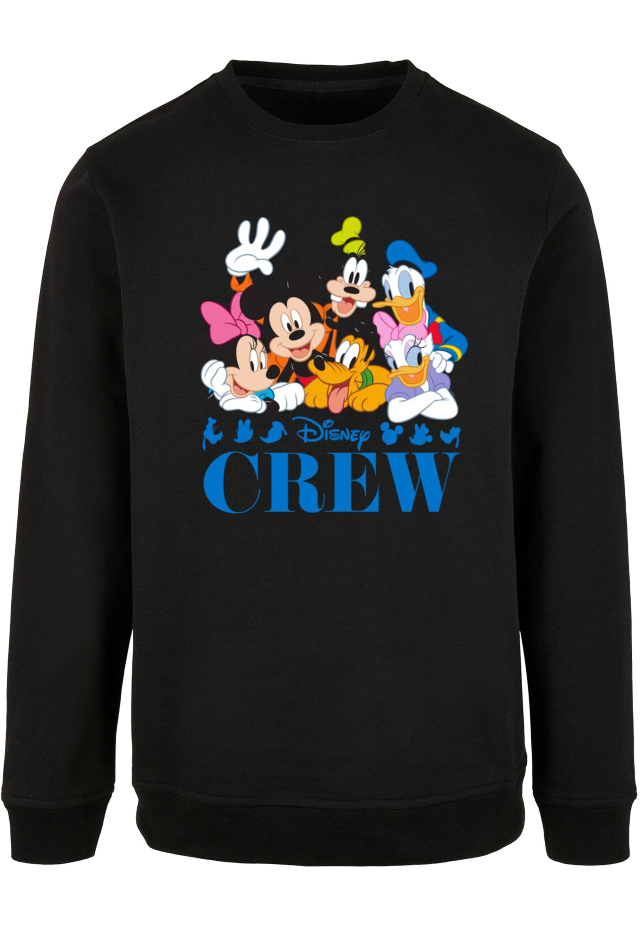 ABSOLUTE CULT Sweatshirt 'Mickey Mouse - Disney Friends' in Zwart: voorkant