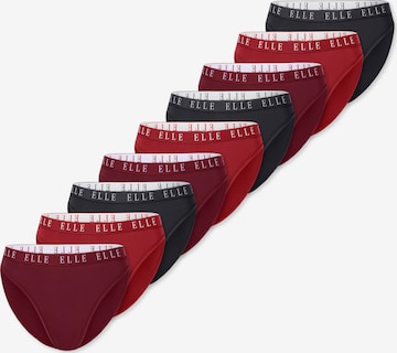 ELLE Slip ' High Leg Logo ' in Rood: voorkant