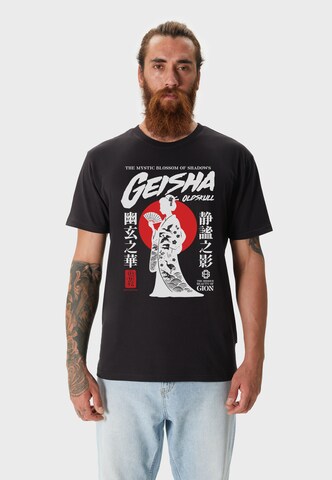 Oldskull Shirt in Zwart: voorkant