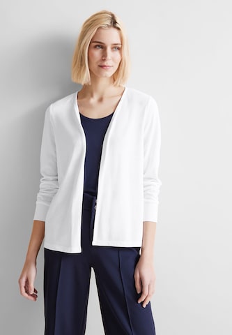 STREET ONE Knit Cardigan in White: front