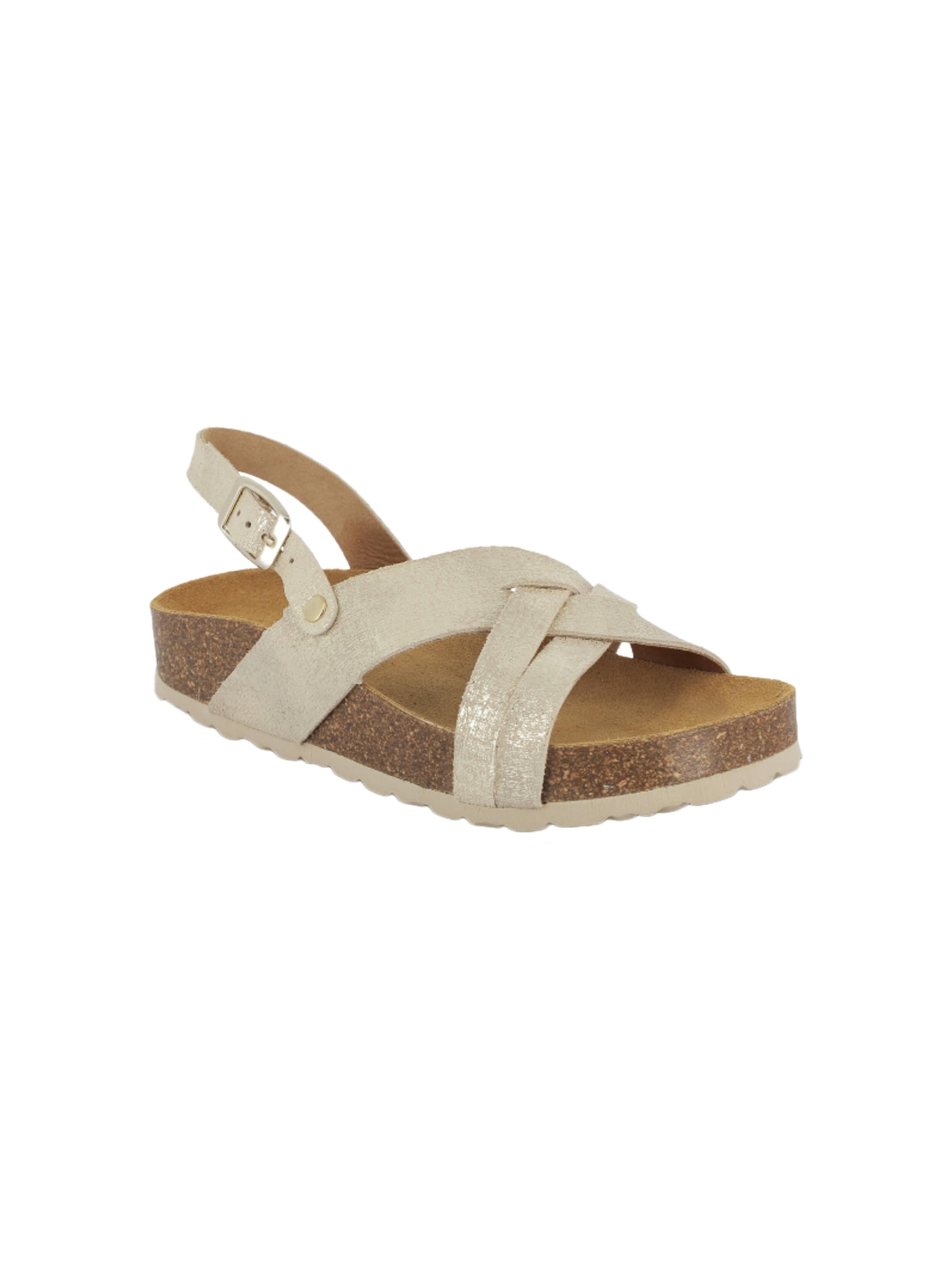 Sandales Les Tropéziennes en or : devant
