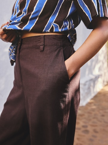 Wide Leg Pantalon Next en marron