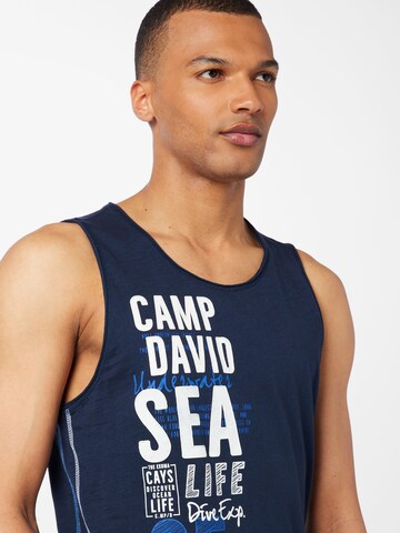 CAMP DAVID Top in Blau