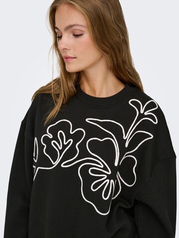 Jaqueline de Yong Sweatshirt 'Canoa' in Zwart