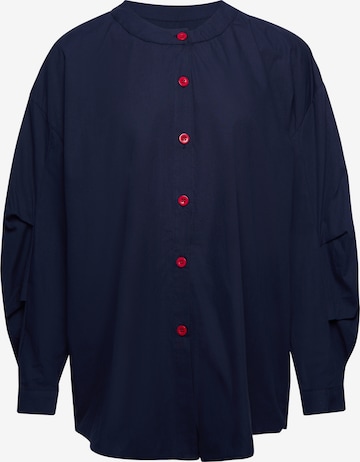 Usha - Blusa en azul: frente