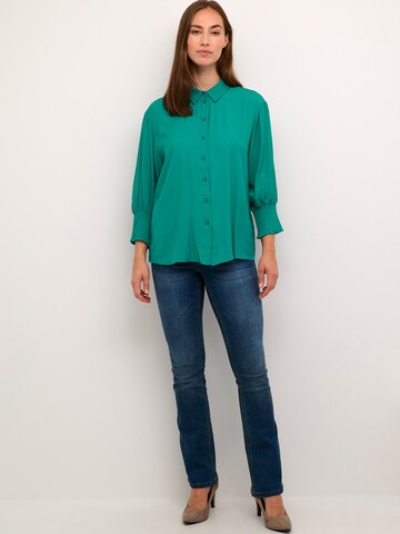 Cream Blouse 'Nola' in Green