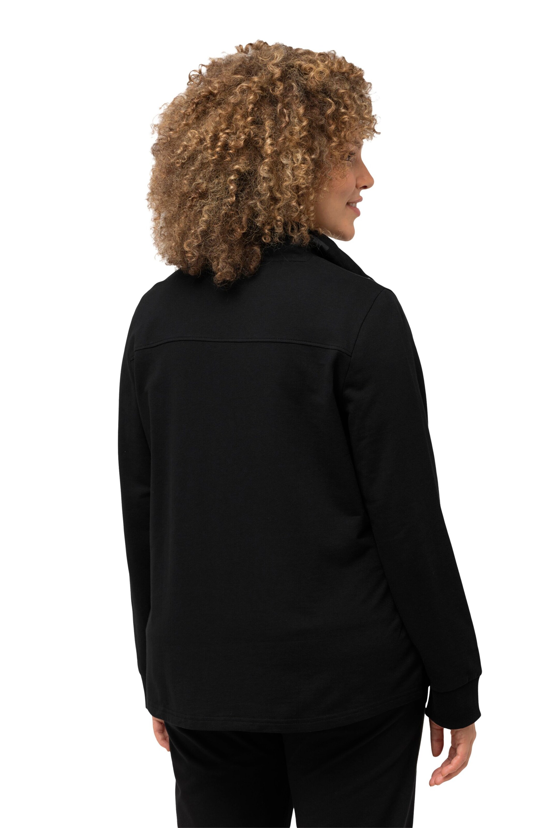 Ulla Popken Tepláková bunda - Čierna