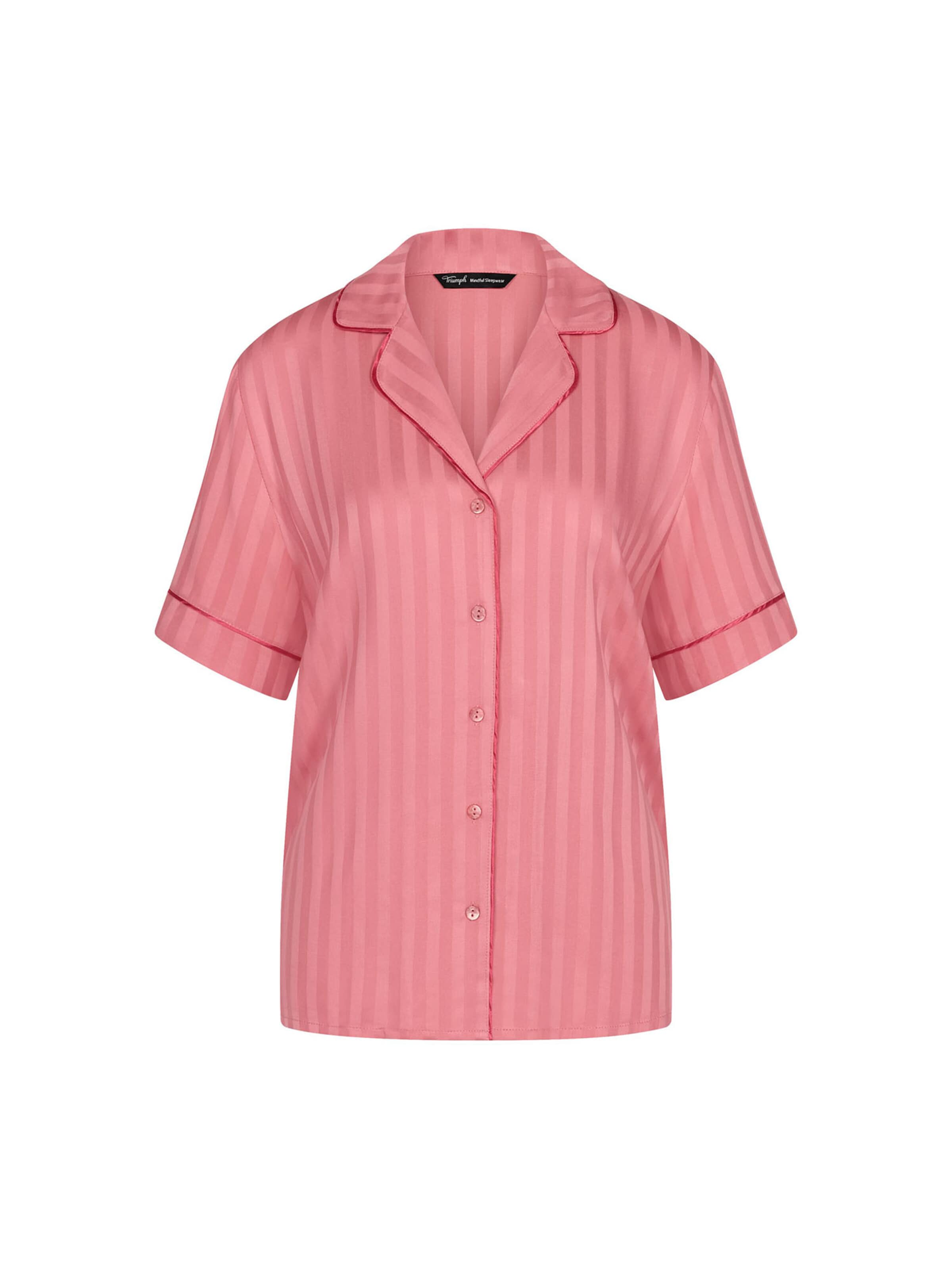 TRIUMPH Pajama shirt ' Red Label Amourette Jacquard ' in Pink: front