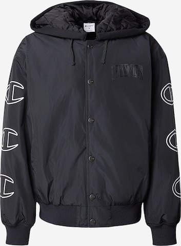 juoda Champion Authentic Athletic Apparel Demisezoninė striukė: priekis