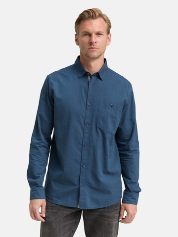 TOM TAILOR Regular fit Button Up Shirt in Blue: front