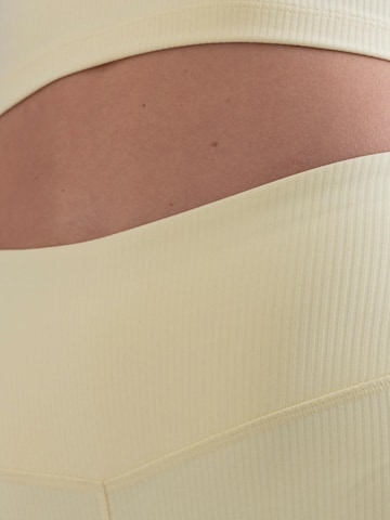 Hey Honey - Skinny Leggings 'Biker Ribbed' en amarillo
