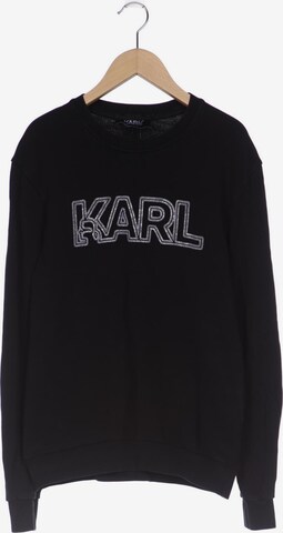Karl Lagerfeld Sweatshirt & Zip-Up Hoodie in XS in Black: front