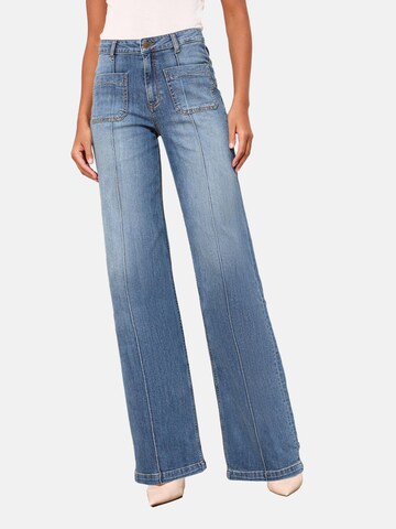 mėlyna Friends Like These Plačios klešnės Džinsai: priekis