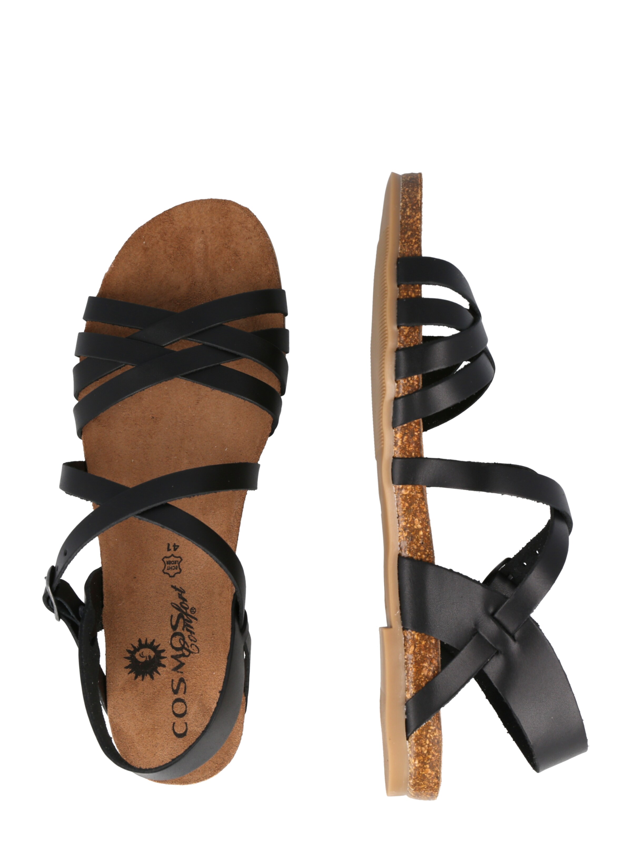 COSMOS COMFORT Strap sandal in Black