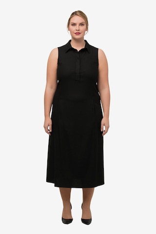 Ulla Popken Shirt Dress in Black: front