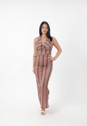 Elara Jurk in Bruin: voorkant