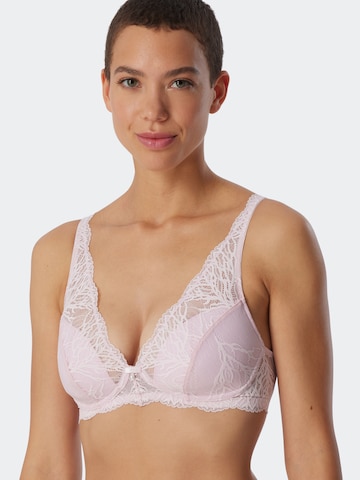 SCHIESSER Triangle Bra ' Soft Lace ' in Pink: front