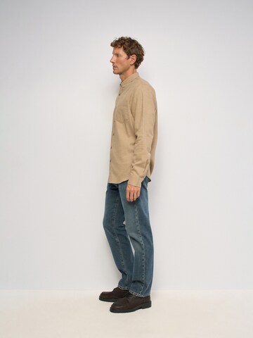Salsa Jeans Regular fit Overhemd in Beige