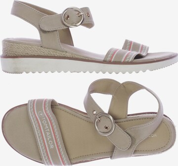 TOM TAILOR Sandalen 41 in Beige: predná strana