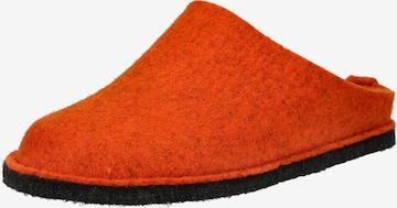 Pantoufle HAFLINGER en orange : devant