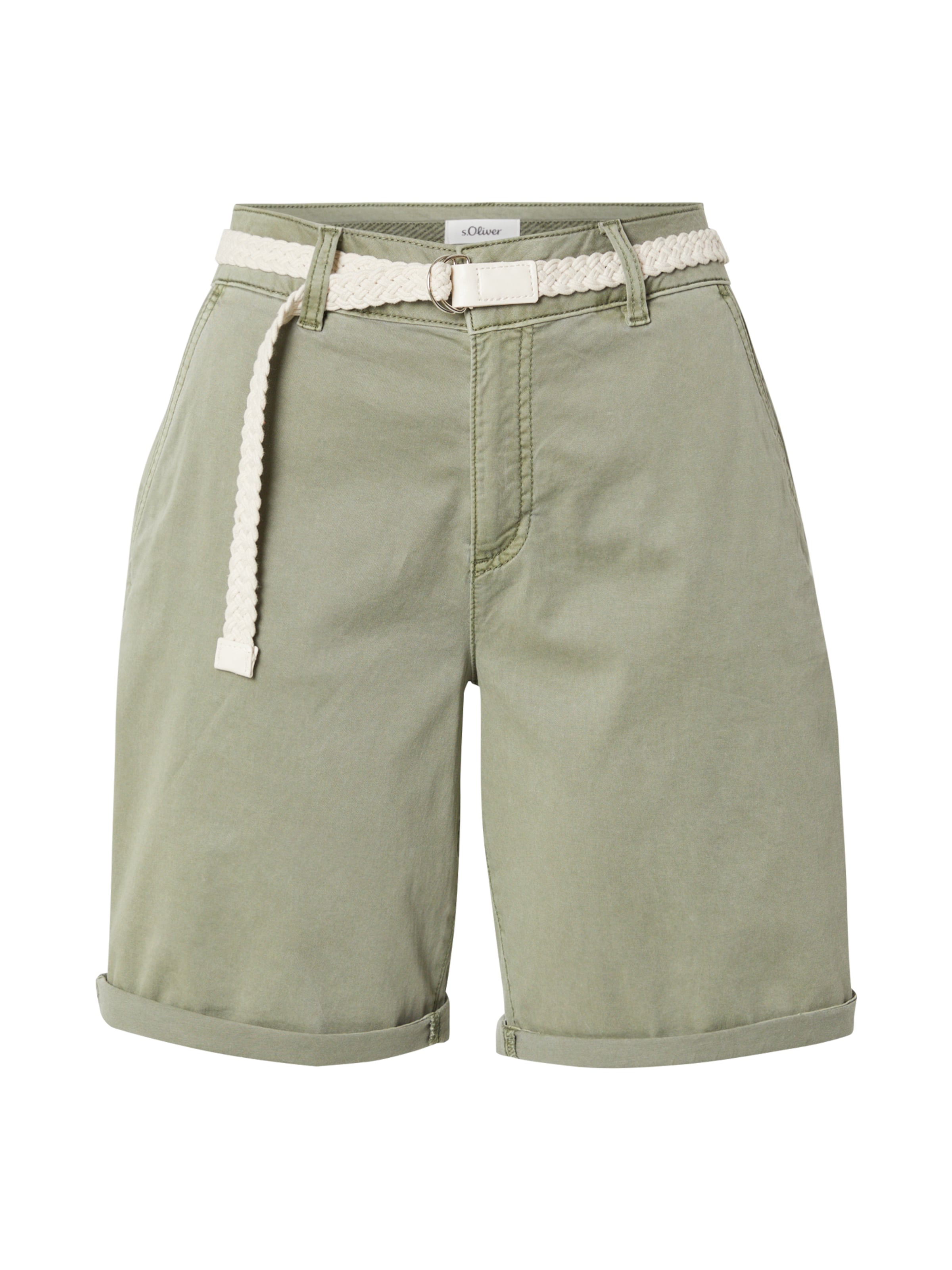 Regular Pantalon chino s.Oliver en vert : devant