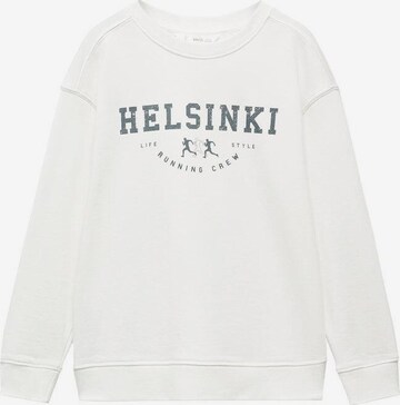 MANGO KIDS Sweatshirt 'Northern' i vit: framsida