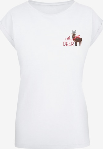 T-shirt 'Christmas ' F4NT4STIC en blanc : devant