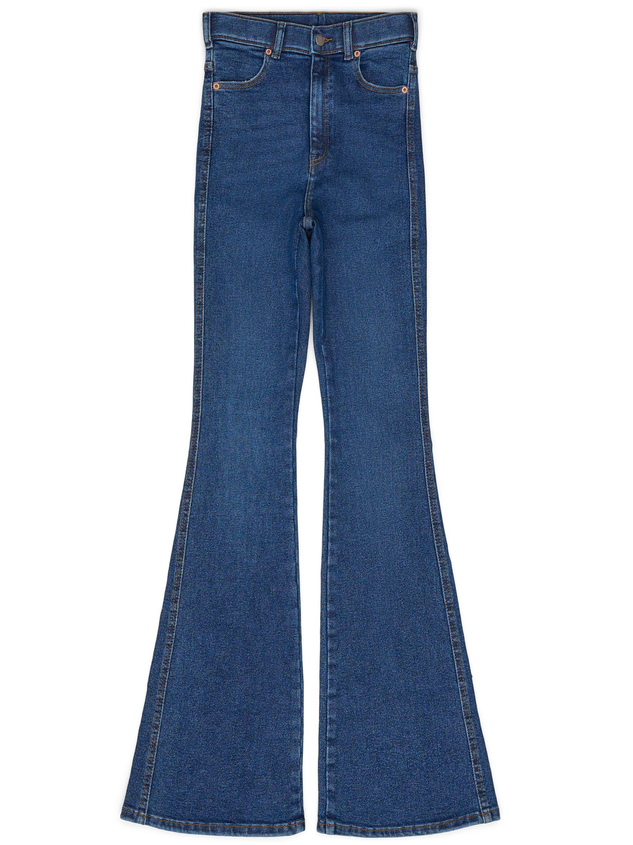 Dr. Denim Skinny Jeans 'Moxy High Flare' in Blauw: voorkant