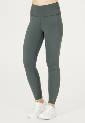 Athlecia Slim fit Workout Pants 'Franz' in Green: front