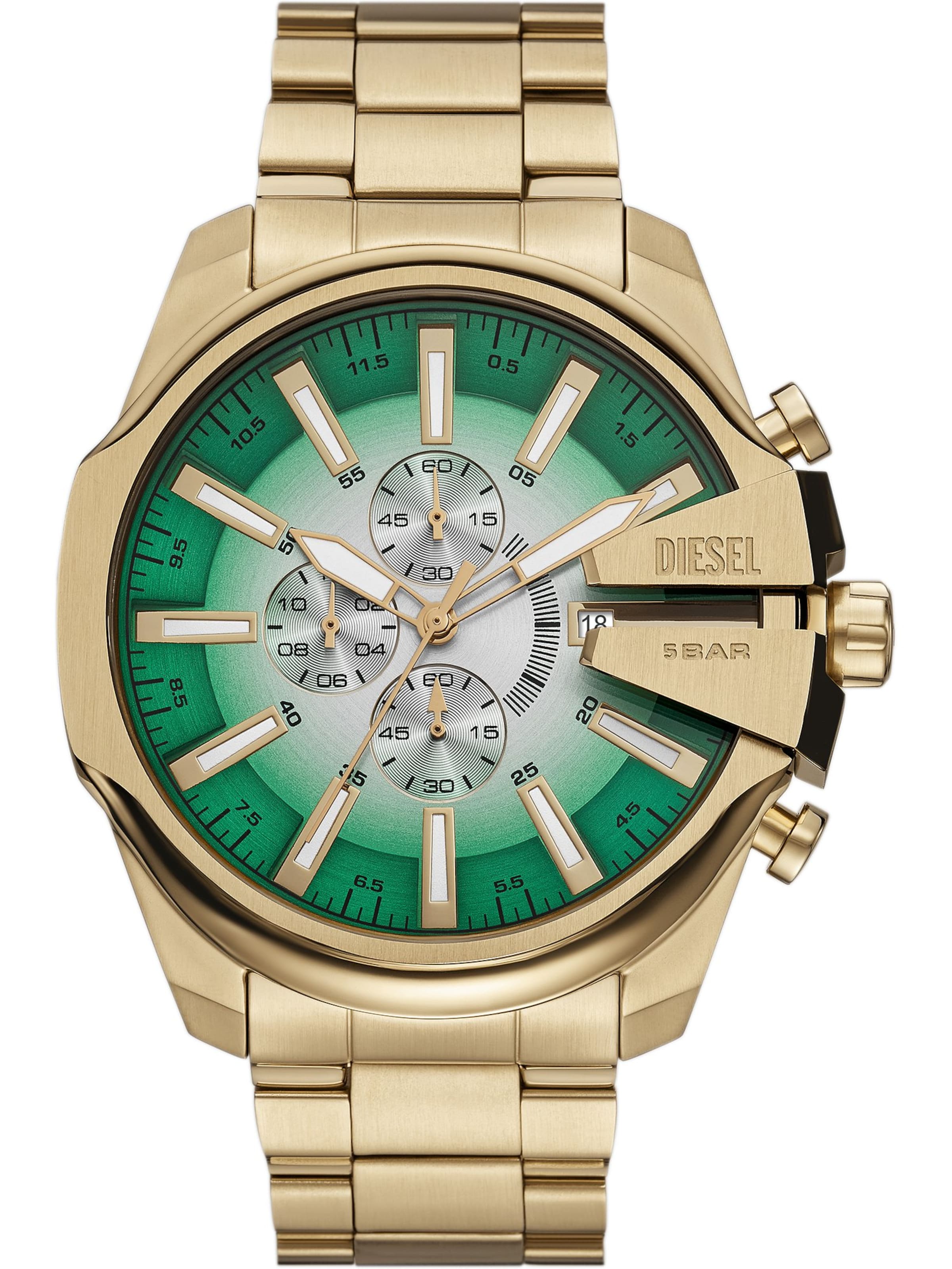 auksinė DIESEL Analoginis (įprasto dizaino) laikrodis 'Mega Chief': priekis