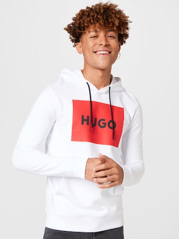 HUGO Red Sweatshirt 'Duratschi' in Wit: voorkant