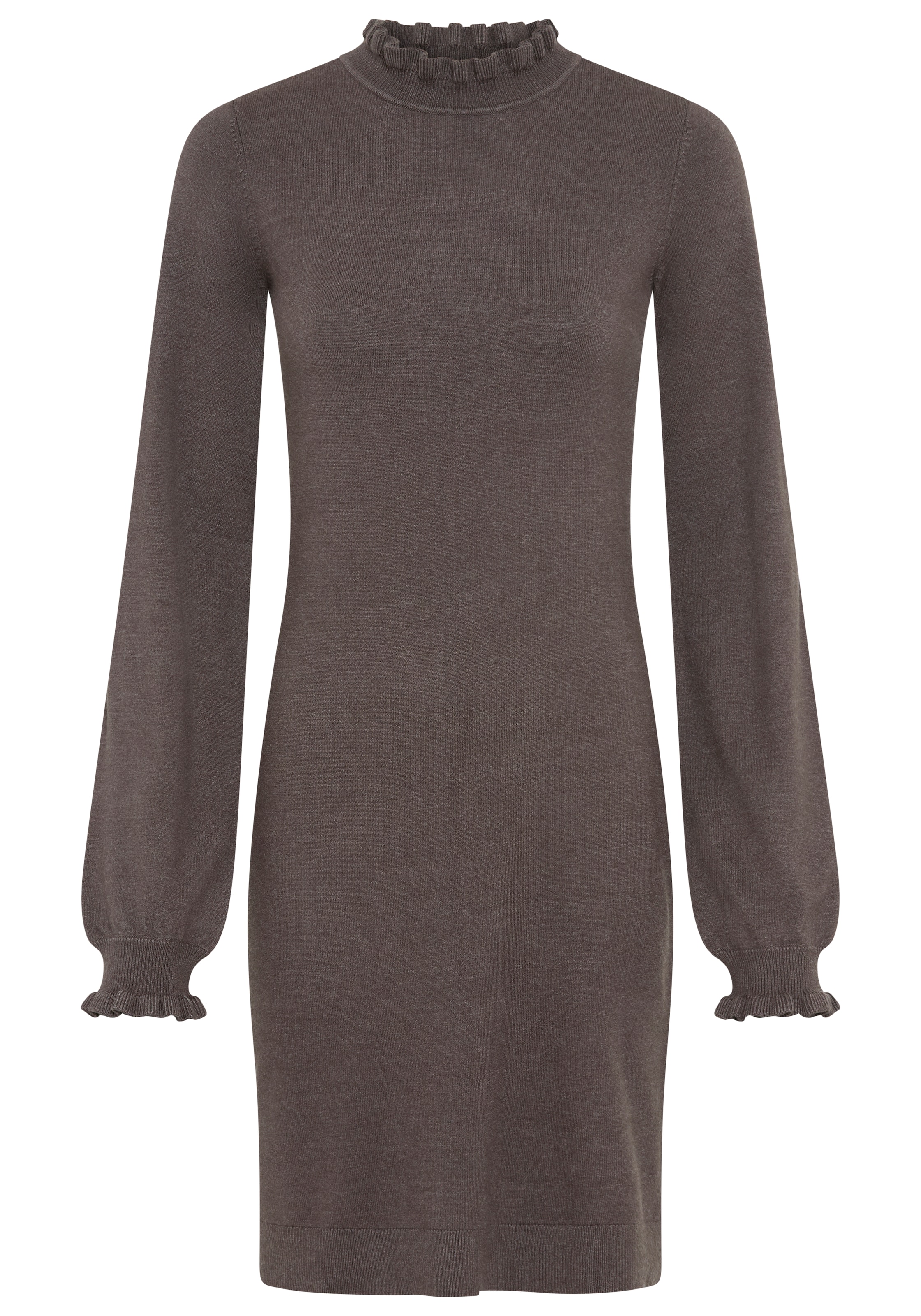 LAURA SCOTT Knitted dress in Grey: front