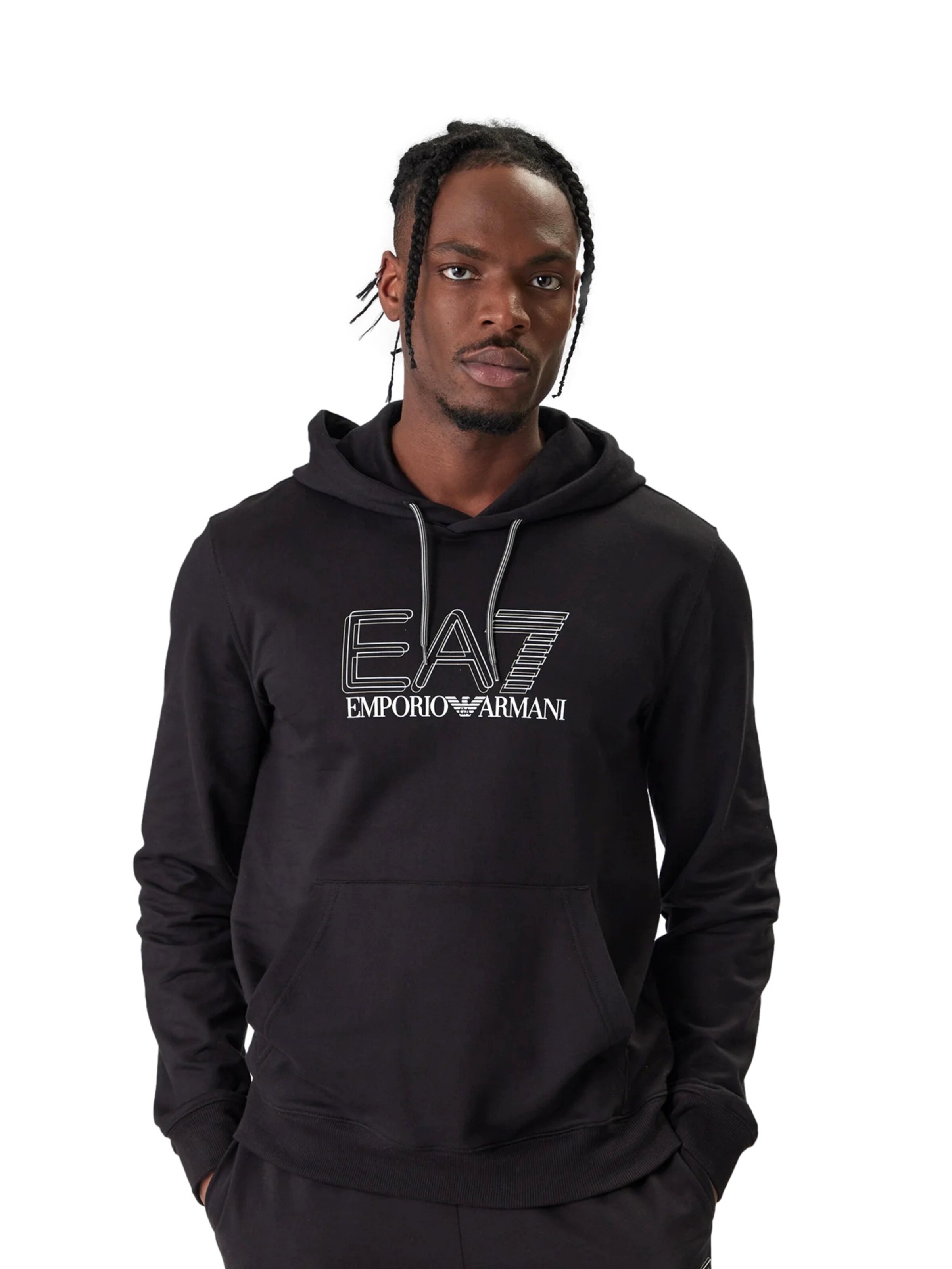 EA7 Emporio Armani Trui in Zwart: voorkant