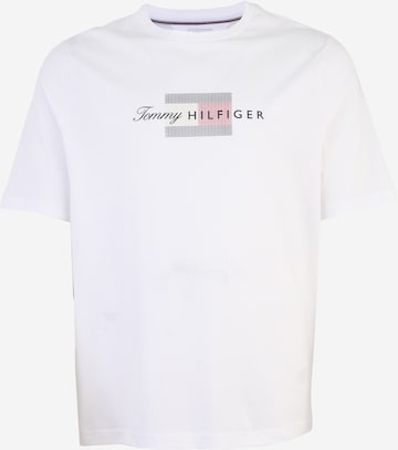 balta Tommy Hilfiger Big & Tall Marškinėliai 'BT': priekis