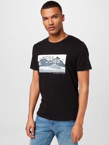 JACK & JONES - Camiseta en negro: frente