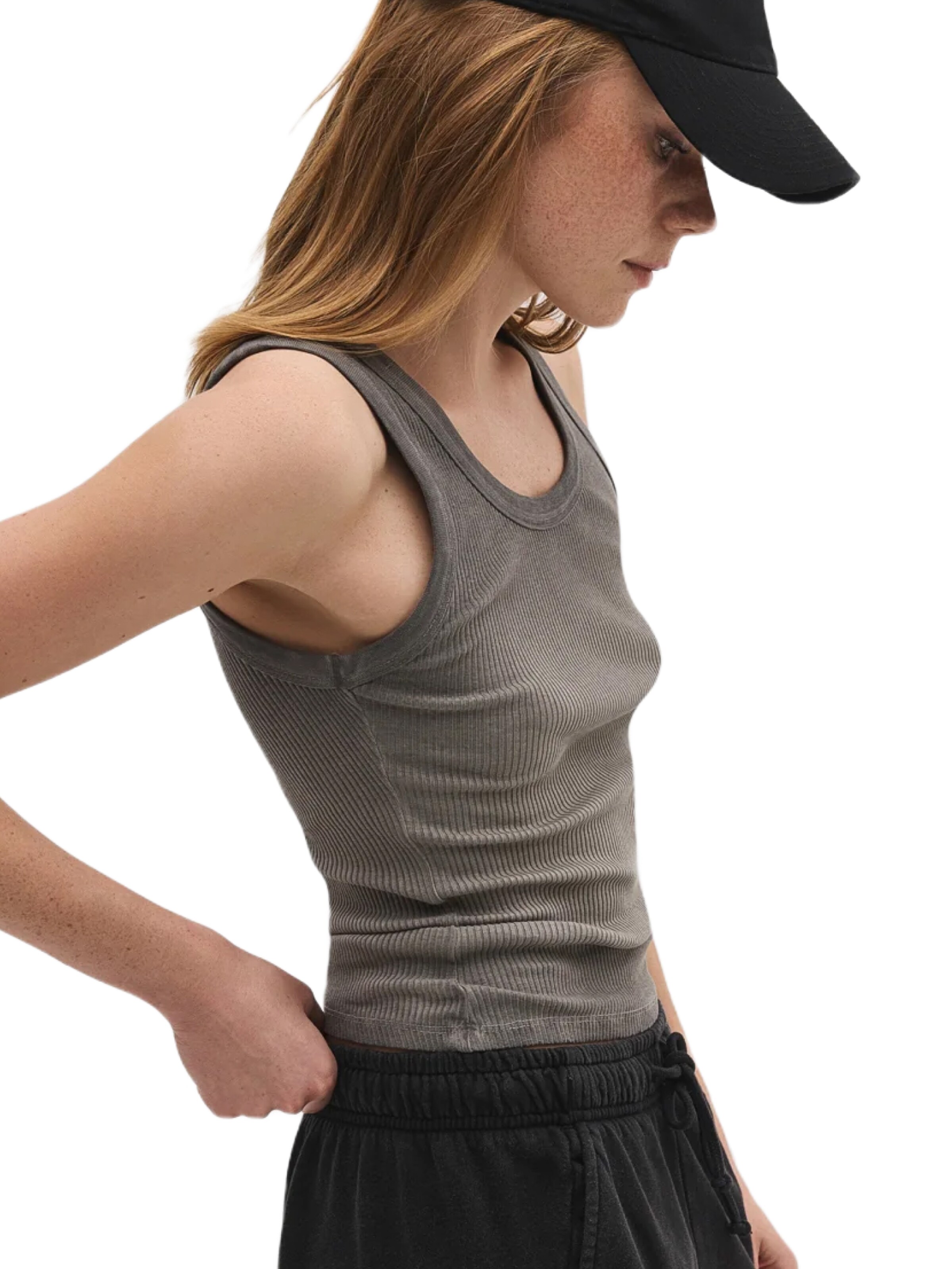 No Matter What Top in Grijs