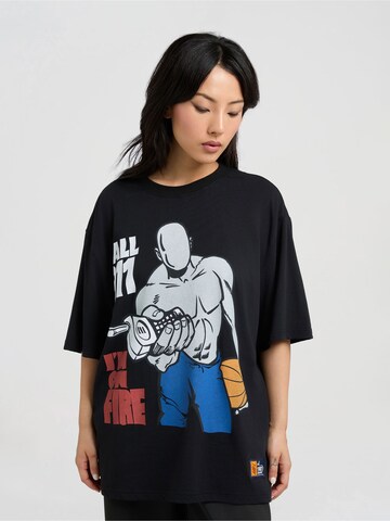 AND1 T-shirt 'On Fire' i svart: framsida
