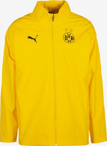 PUMA Sportjacke 'Borussia Dortmund All Weater' in Gelb: predná strana