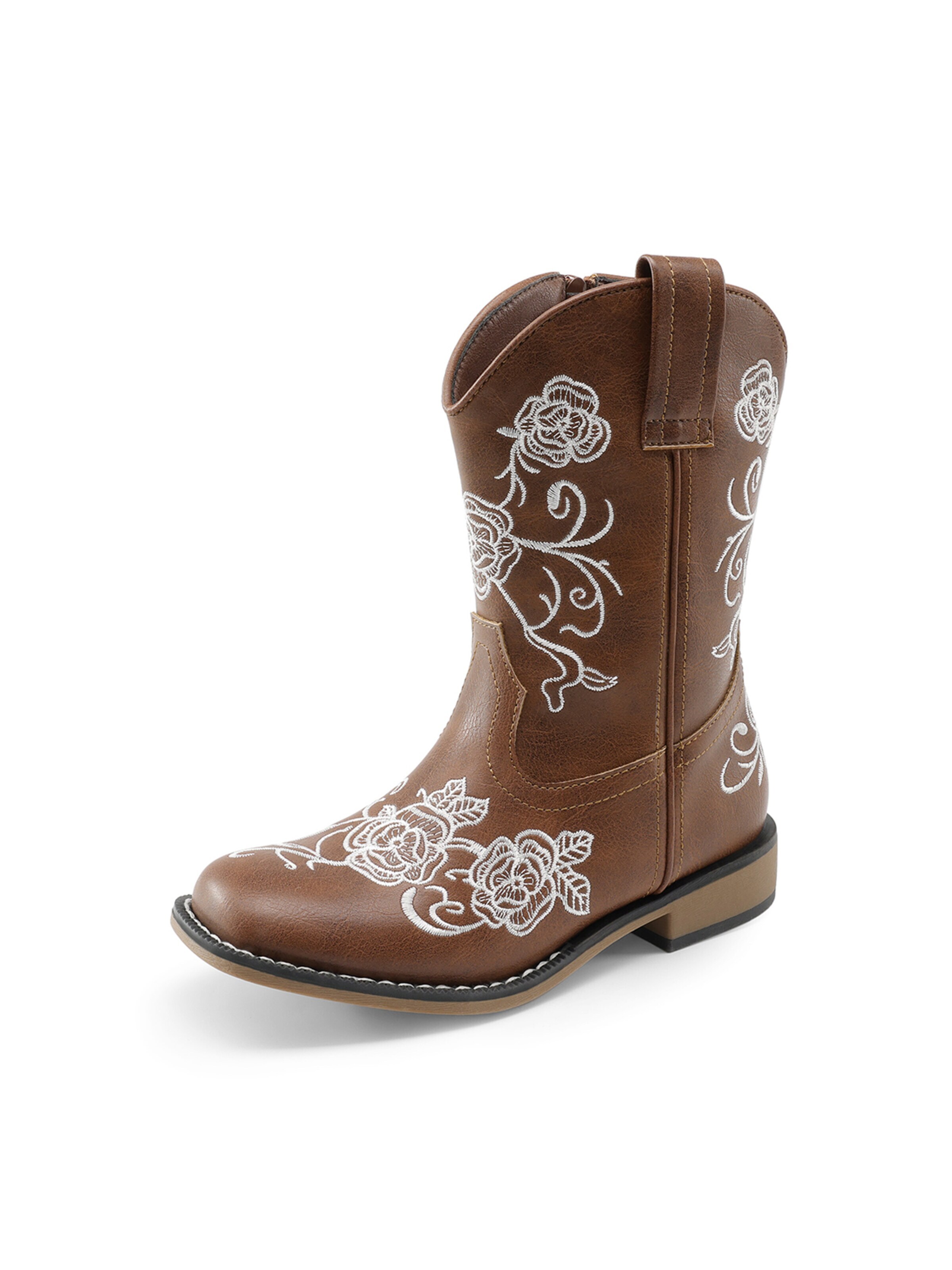 Dream Pairs Laarzen in Bruin: voorkant