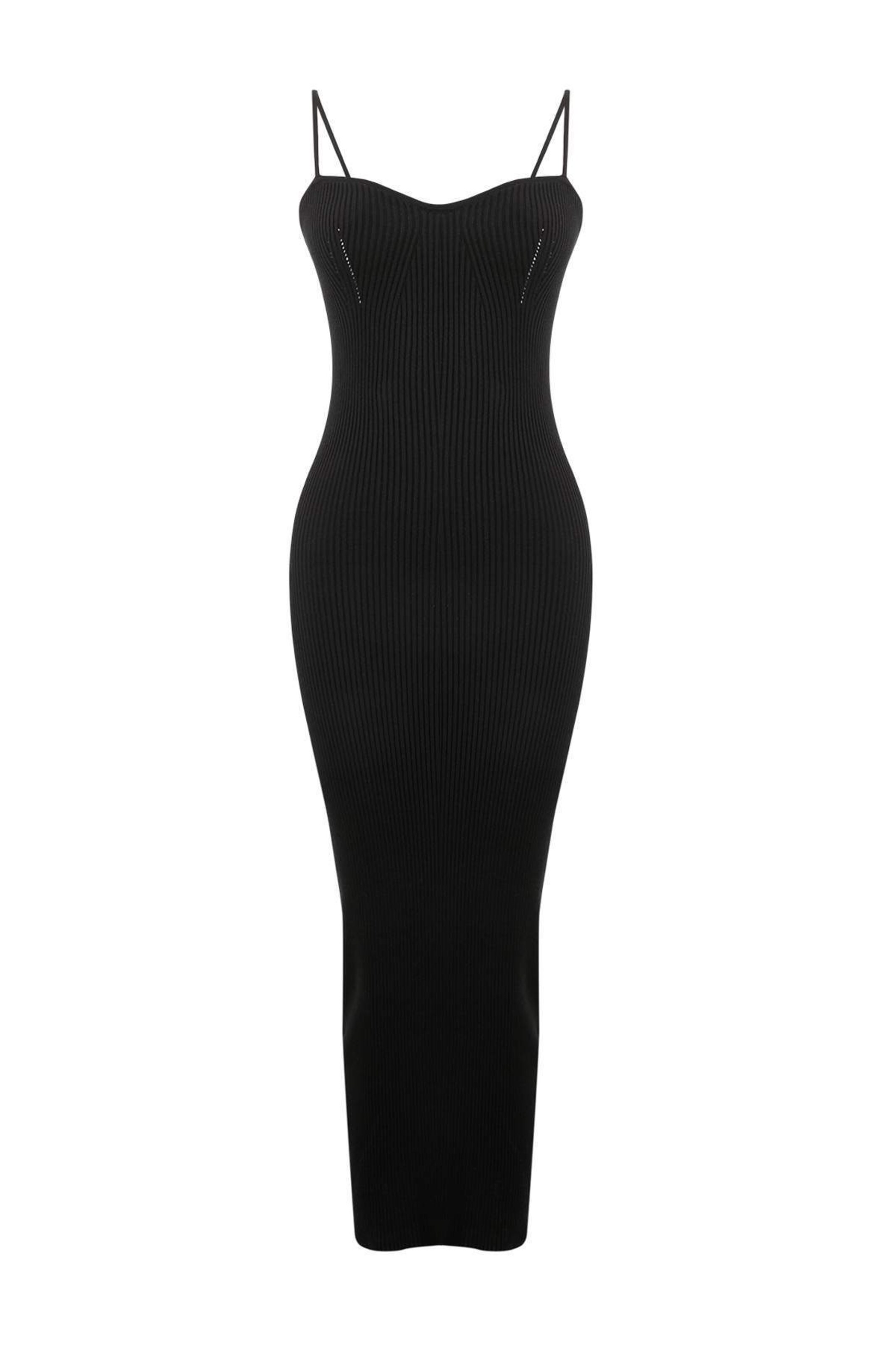 Trendyol Knitted dress in Black: front