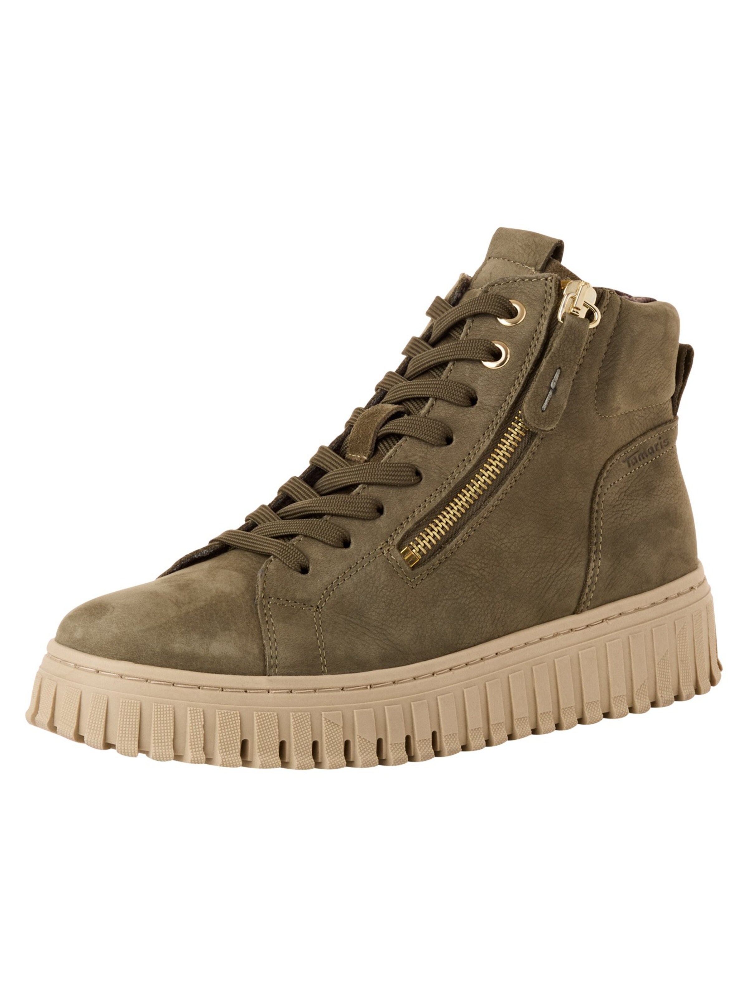GABOR Lace Up Ankle Boots in Pastel Green ABOUT YOU