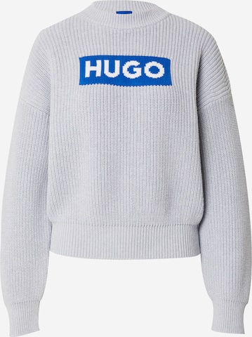 HUGO Sweater 'Sloger' in Grey: front