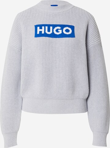 HUGO Sweater 'Sloger' in Grey: front
