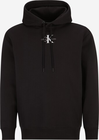 Sweat-shirt Calvin Klein Jeans Plus en noir : devant